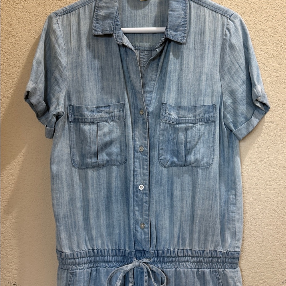 Cloth & Stone chambray denim romper size medium worn once ANTHRO - Picture 3 of 5